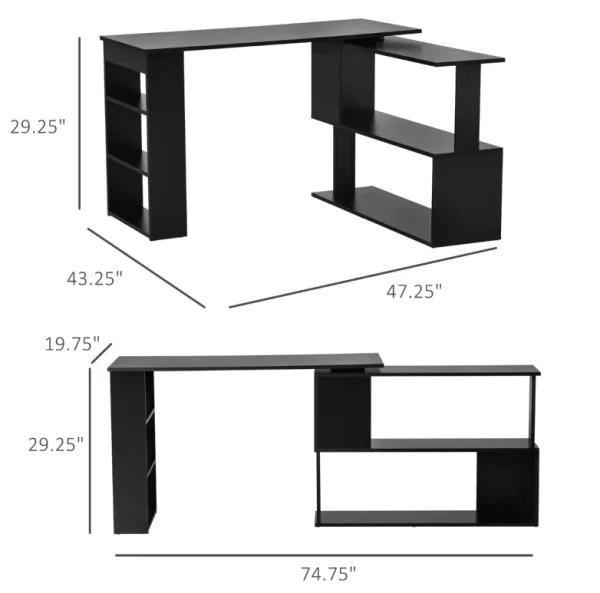 HOMCOM L Shaped Corner Desk