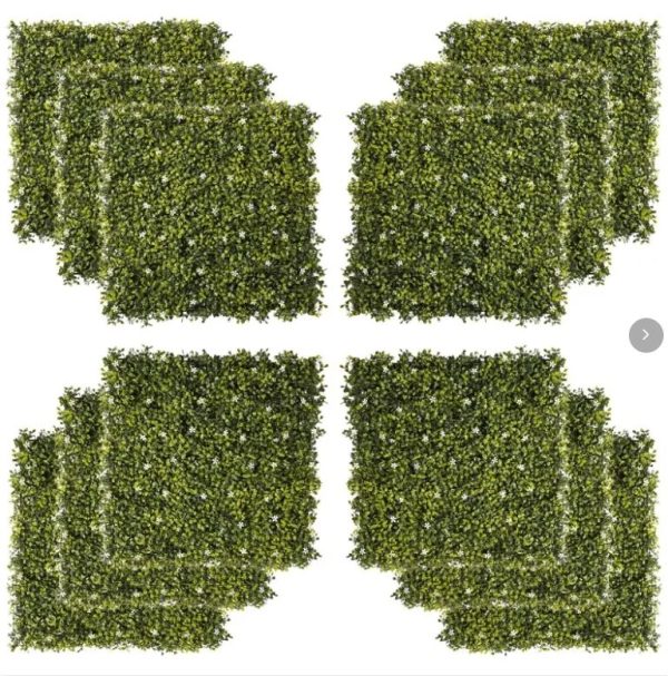 Outsunny Grass Wall Panels, 20" x 20" Artificial Grass Wall Decor