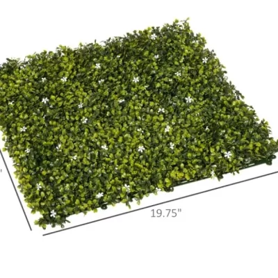 Outsunny Grass Wall Panels, 20" x 20" Artificial Grass Wall Decor